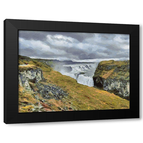 Beautiful nature in Iceland LI Black Modern Wood Framed Art Print with Double Matting by Medeiros, Celito