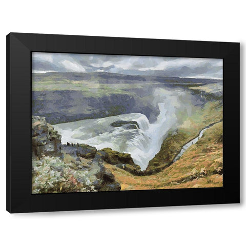 Beautiful nature in Iceland LII Black Modern Wood Framed Art Print with Double Matting by Medeiros, Celito