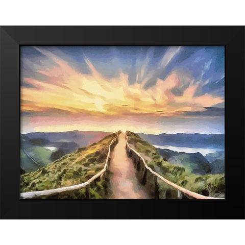 Travel Destination around the World XVIII Black Modern Wood Framed Art Print by Medeiros, Celito