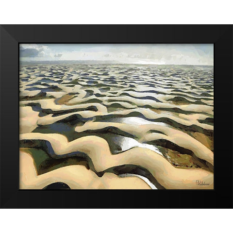 Travel Destination around the World XXXVIII Black Modern Wood Framed Art Print by Medeiros, Celito