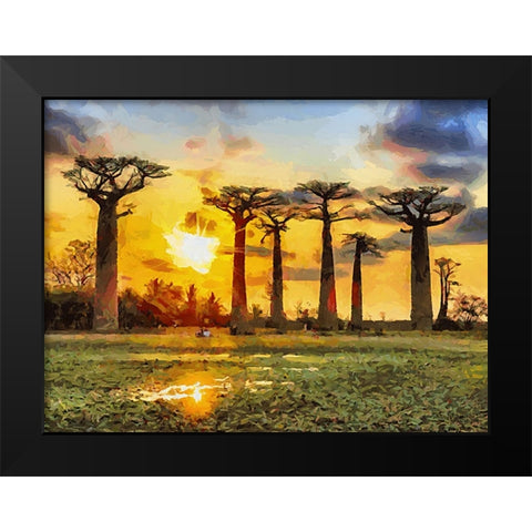 Travel Destination around the World XLI Black Modern Wood Framed Art Print by Medeiros, Celito