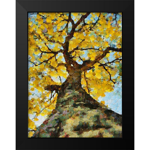 Collectio of Bloomin and Autumn Trees III Black Modern Wood Framed Art Print by Medeiros, Celito