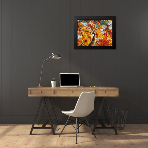 Collectio of Bloomin and Autumn Trees V Black Modern Wood Framed Art Print by Medeiros, Celito