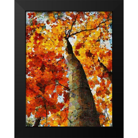 Collectio of Bloomin and Autumn Trees VI Black Modern Wood Framed Art Print by Medeiros, Celito