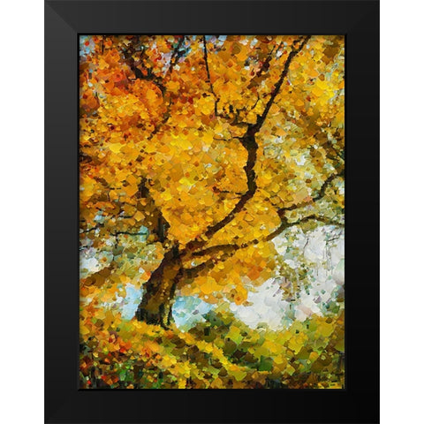 Collectio of Bloomin and Autumn Trees IX Black Modern Wood Framed Art Print by Medeiros, Celito