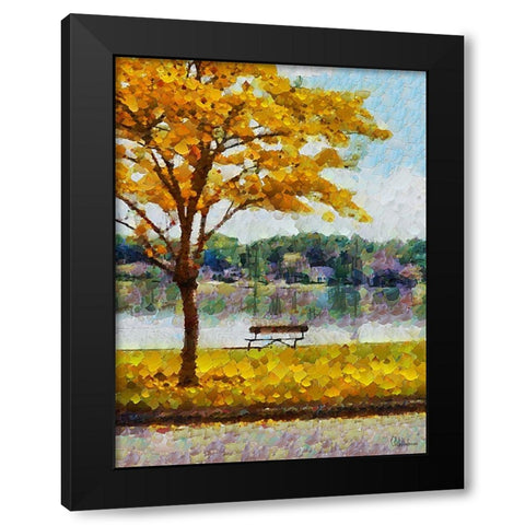 Collectio of Bloomin and Autumn Trees XIII Black Modern Wood Framed Art Print with Double Matting by Medeiros, Celito