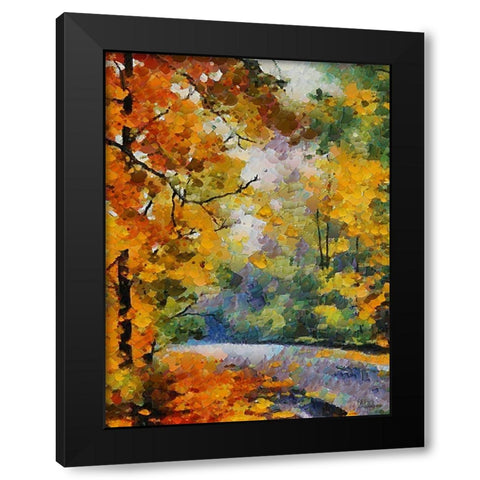 Collectio of Bloomin and Autumn Trees XIV Black Modern Wood Framed Art Print by Medeiros, Celito