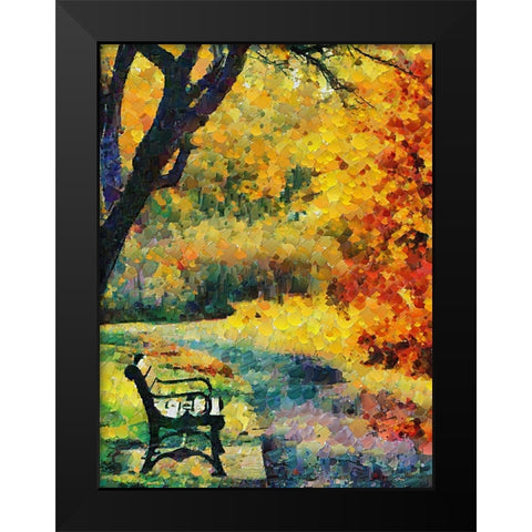 Collectio of Bloomin and Autumn Trees XV Black Modern Wood Framed Art Print by Medeiros, Celito