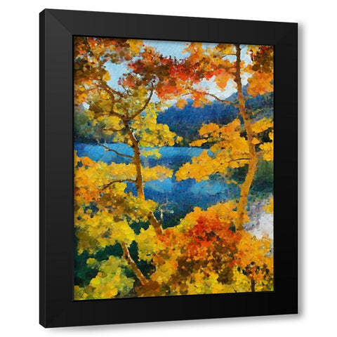 Collectio of Bloomin and Autumn Trees XIX Black Modern Wood Framed Art Print with Double Matting by Medeiros, Celito