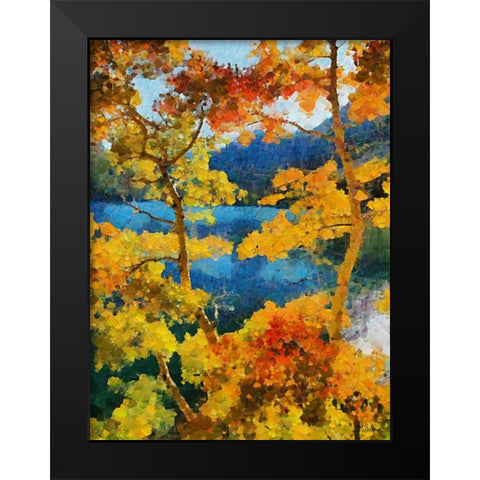 Collectio of Bloomin and Autumn Trees XIX Black Modern Wood Framed Art Print by Medeiros, Celito