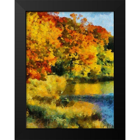 Collectio of Bloomin and Autumn Trees XX Black Modern Wood Framed Art Print by Medeiros, Celito