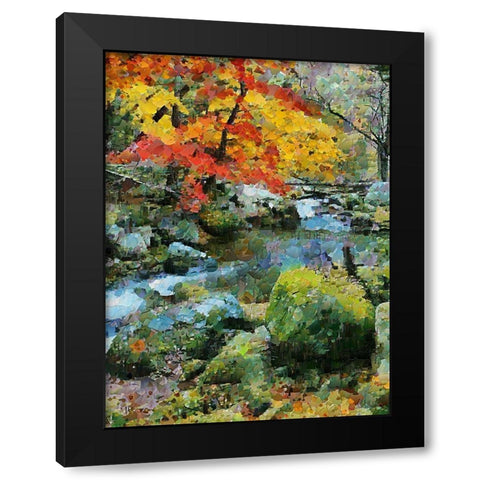 Collectio of Bloomin and Autumn Trees XXI Black Modern Wood Framed Art Print with Double Matting by Medeiros, Celito