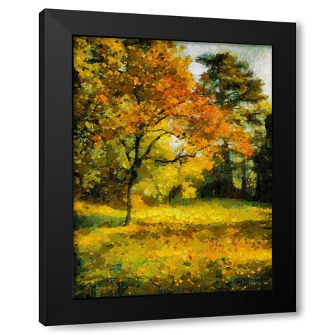 Collectio of Bloomin and Autumn Trees XXII Black Modern Wood Framed Art Print with Double Matting by Medeiros, Celito