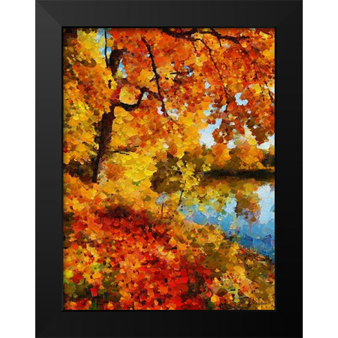 Collectio of Bloomin and Autumn Trees XXIV Black Modern Wood Framed Art Print by Medeiros, Celito