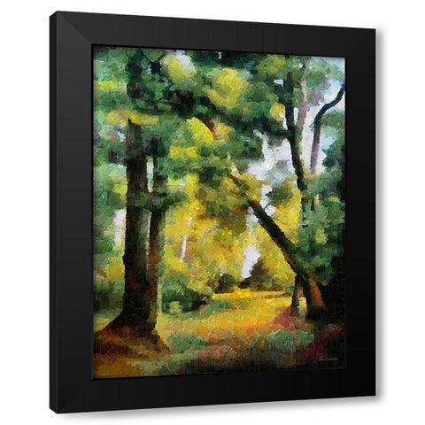 Collectio of Bloomin and Autumn Trees XXVIII Black Modern Wood Framed Art Print with Double Matting by Medeiros, Celito