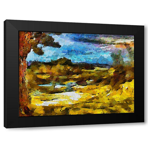 Collectio of Bloomin and Autumn Trees XXIX Black Modern Wood Framed Art Print with Double Matting by Medeiros, Celito