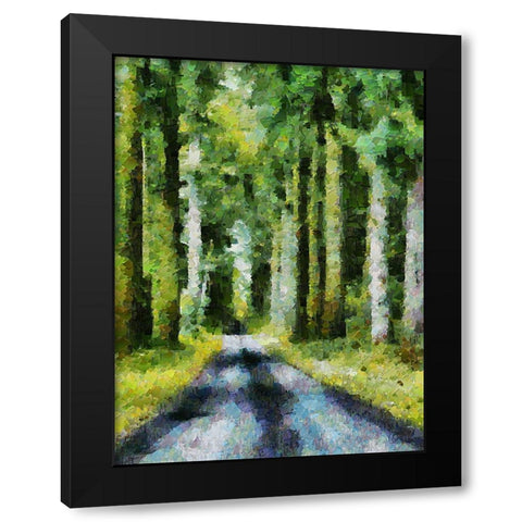 Collectio of Bloomin and Autumn Trees XXXI Black Modern Wood Framed Art Print with Double Matting by Medeiros, Celito