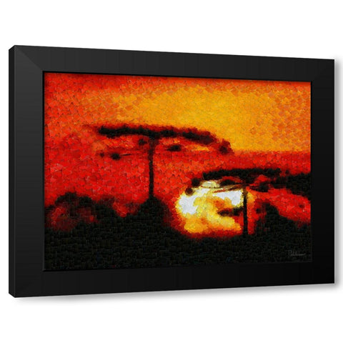 Collectio of Bloomin and Autumn Trees XLII Black Modern Wood Framed Art Print with Double Matting by Medeiros, Celito