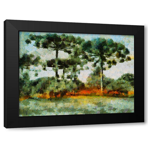 Collectio of Bloomin and Autumn Trees XLIII Black Modern Wood Framed Art Print with Double Matting by Medeiros, Celito