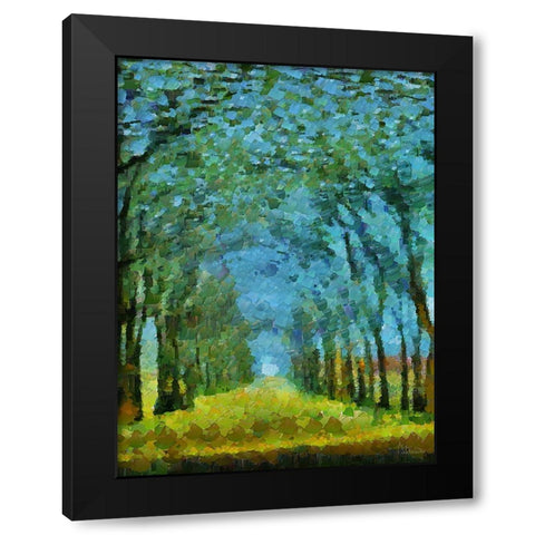 Collectio of Bloomin and Autumn Trees XLVII Black Modern Wood Framed Art Print with Double Matting by Medeiros, Celito