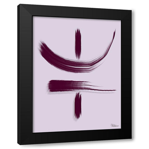 Chinese Characters II Black Modern Wood Framed Art Print by Medeiros, Celito