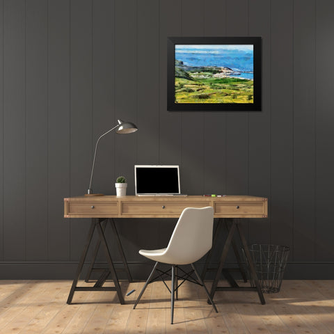 View of the Coast II Black Modern Wood Framed Art Print by Medeiros, Celito