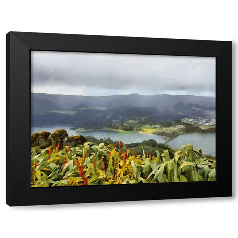 View of the Coast IV Black Modern Wood Framed Art Print with Double Matting by Medeiros, Celito