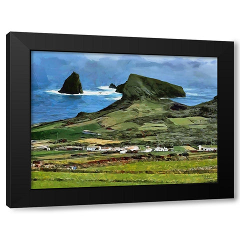 View of the Coast V Black Modern Wood Framed Art Print by Medeiros, Celito