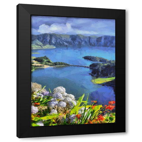 View of the Coast VI Black Modern Wood Framed Art Print by Medeiros, Celito