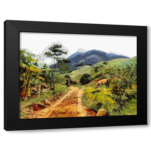 Countryside View II Black Modern Wood Framed Art Print by Medeiros, Celito