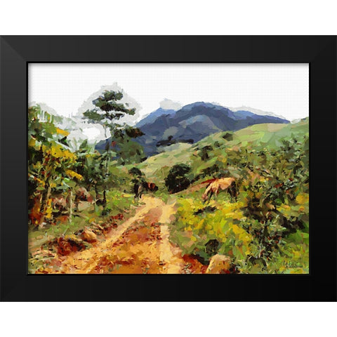 Countryside View II Black Modern Wood Framed Art Print by Medeiros, Celito