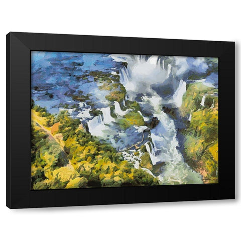 Iguazu Watterfalls XII Black Modern Wood Framed Art Print by Medeiros, Celito