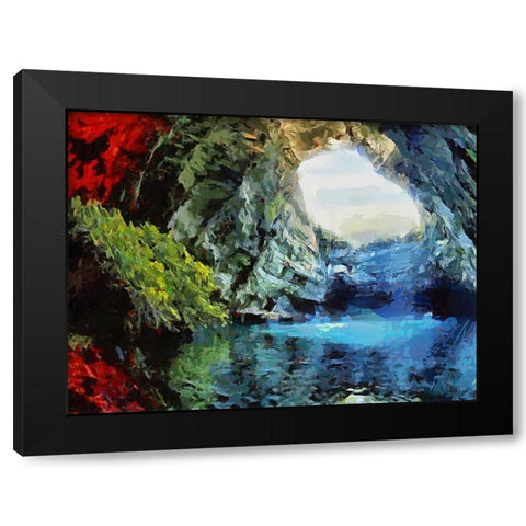 A Magical Cave Black Modern Wood Framed Art Print with Double Matting by Medeiros, Celito