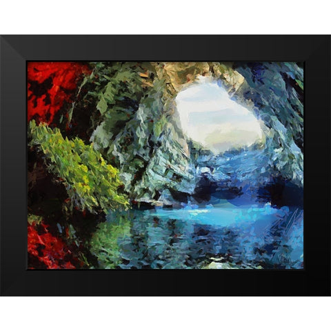 A Magical Cave Black Modern Wood Framed Art Print by Medeiros, Celito