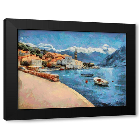 Monte Negro Black Modern Wood Framed Art Print with Double Matting by Medeiros, Celito
