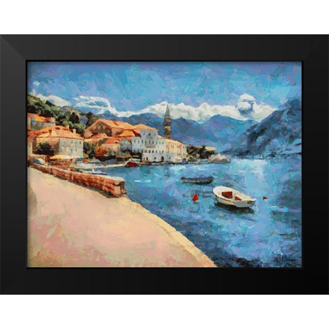 Monte Negro Black Modern Wood Framed Art Print by Medeiros, Celito