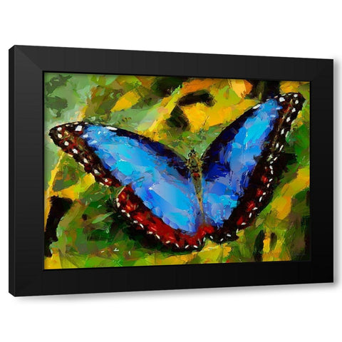Butterfly Wings VI Black Modern Wood Framed Art Print by Medeiros, Celito