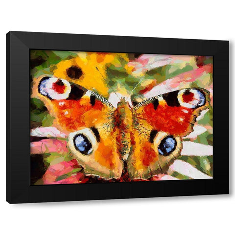 Butterfly Wings VII Black Modern Wood Framed Art Print by Medeiros, Celito