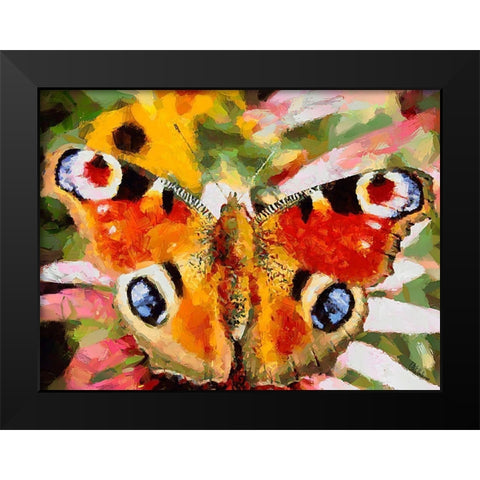 Butterfly Wings VII Black Modern Wood Framed Art Print by Medeiros, Celito