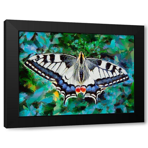 Butterfly Wings VIII Black Modern Wood Framed Art Print by Medeiros, Celito