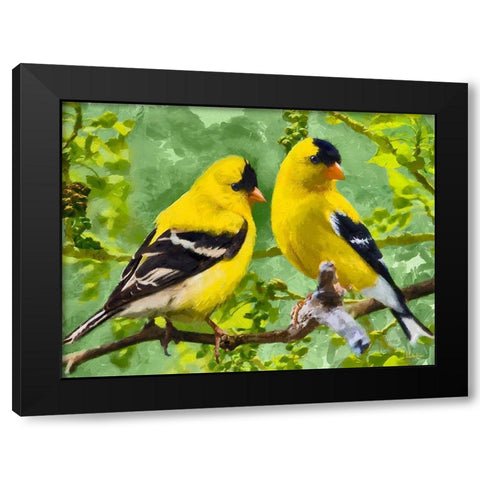 Bird Song I Black Modern Wood Framed Art Print by Medeiros, Celito