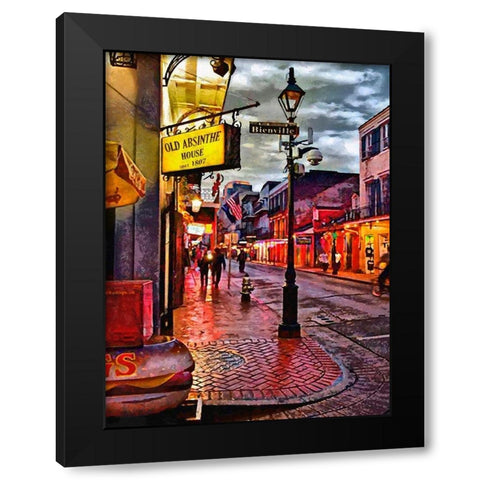 Old Absinthe House Black Modern Wood Framed Art Print with Double Matting by Medeiros, Celito