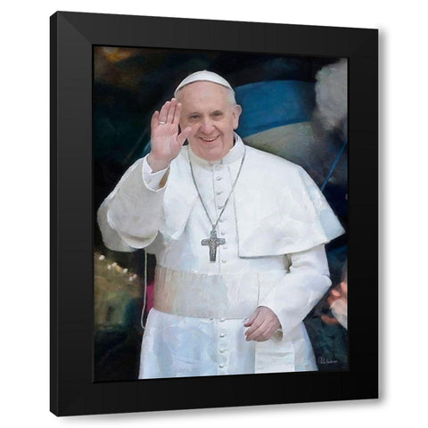 Pop Fransisco I Black Modern Wood Framed Art Print with Double Matting by Medeiros, Celito