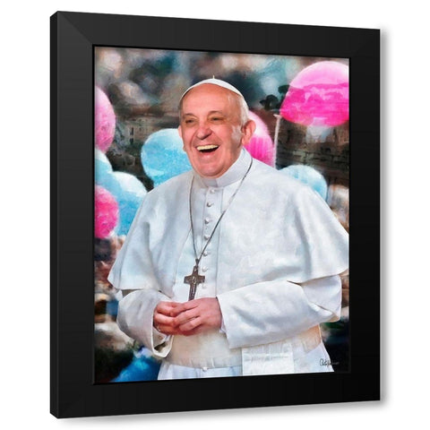 Pop Fransisco II Black Modern Wood Framed Art Print with Double Matting by Medeiros, Celito