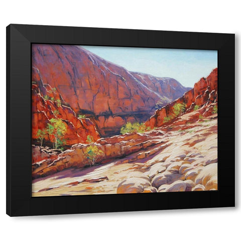 Alice Springs Gorge Black Modern Wood Framed Art Print with Double Matting by Gercken, Graham