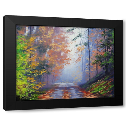 Autumn Forest Black Modern Wood Framed Art Print with Double Matting by Gercken, Graham