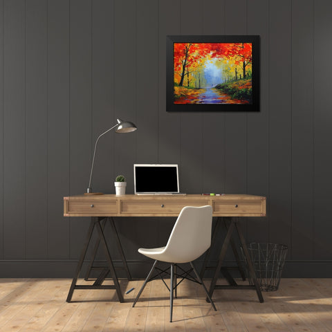 Autumn Impression Black Modern Wood Framed Art Print by Gercken, Graham