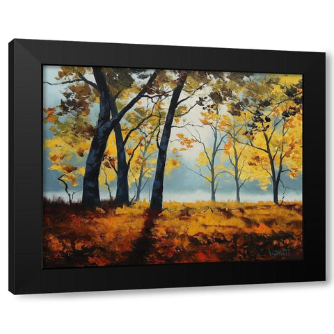 Backlight Trees Black Modern Wood Framed Art Print with Double Matting by Gercken, Graham