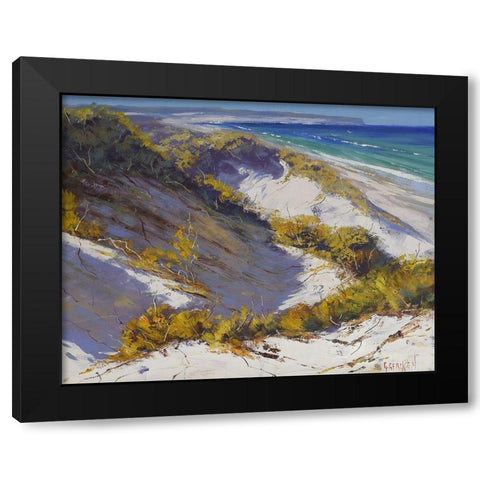 Beach Dunes Black Modern Wood Framed Art Print by Gercken, Graham