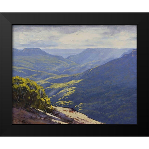 Blue Mountains Black Modern Wood Framed Art Print by Gercken, Graham